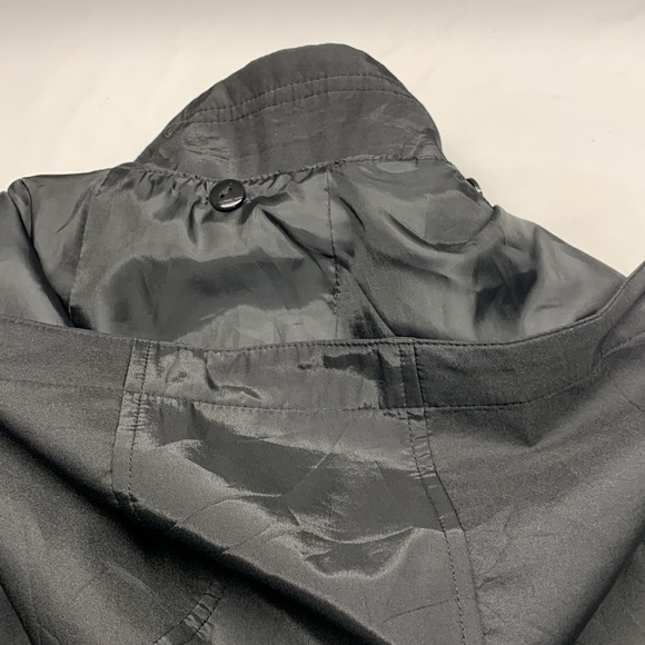 Cleo Petites Trench Coat with Removable Hood Colour Black Size Large - Picture 5 of 13